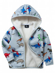 Boys Fleece Hoodie Jacket Baby's Warm Coat
