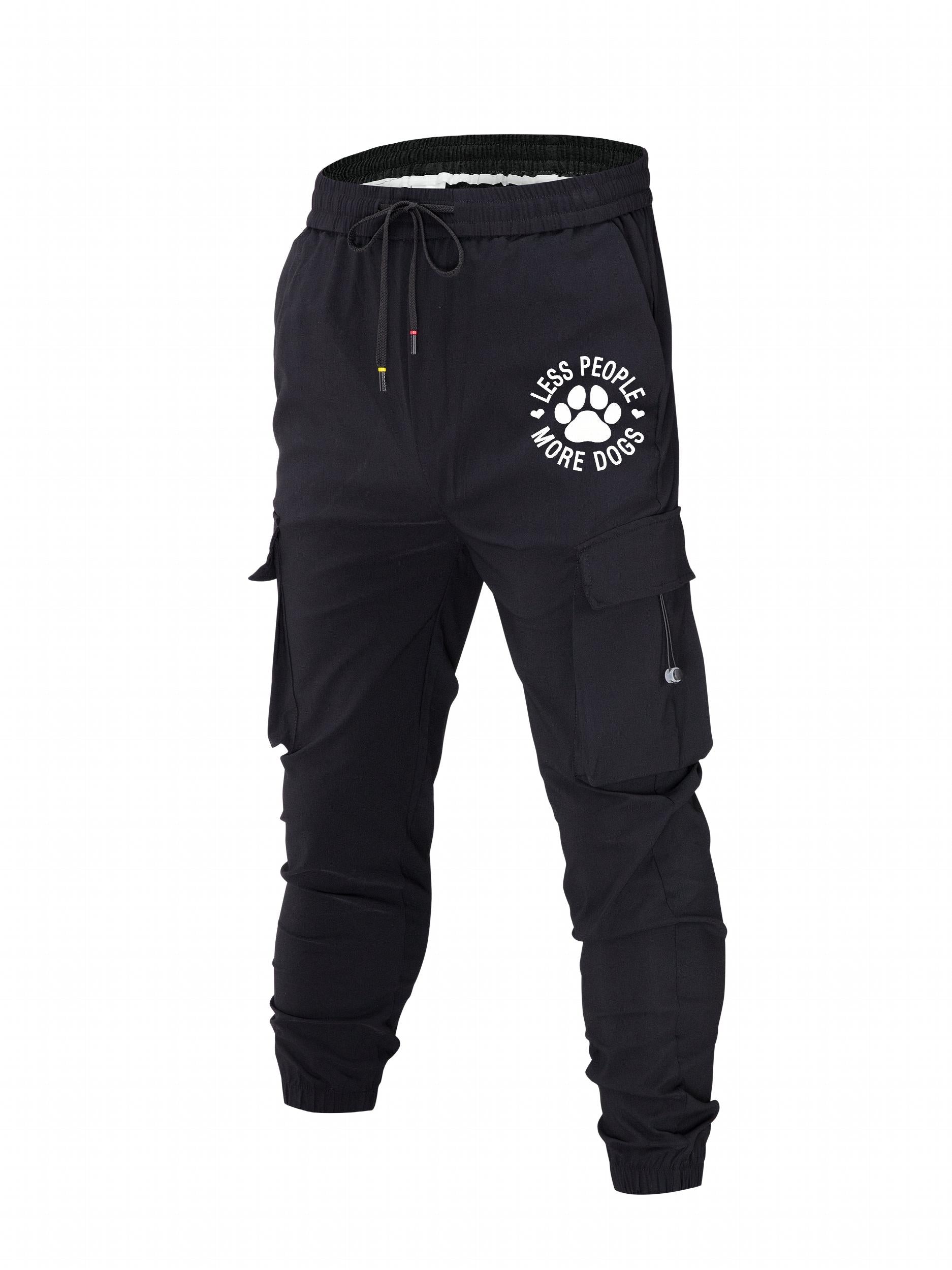 Men's Casual Dog Print Cargo Pants