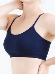 3pcs Criss Cross Back Cami Tops Slim Sports Crop Top Women's Lingerie