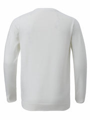 Men's Solid Sweater Casual Warm Stretch Crew Neck Pullover
