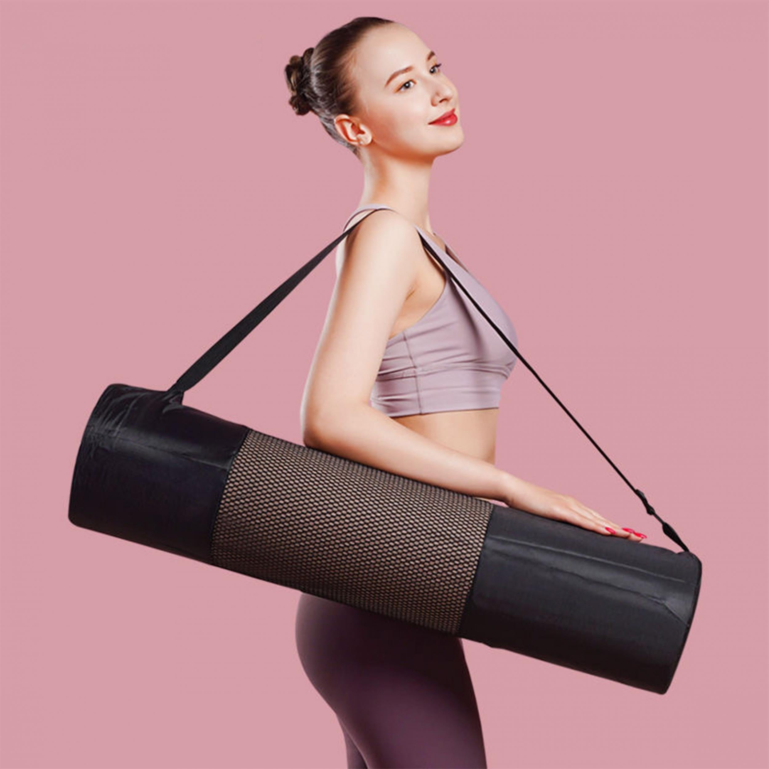 Breathable Yoga Mat Storage Mesh Bag Single Shoulder Fitness Mat Storage Bag