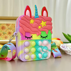 Unicorn Messenger Bag Coin Purse Pop Fidget Toy