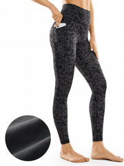 Fleece Lined Yoga Pants High Waist Side Pockets Women's Activewear