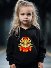 Dragon Print 2pcs Girls Outfits For Sports Spring Fall Outdoor