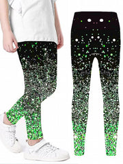 Sequin Star Leggings for Girls Yoga Sports