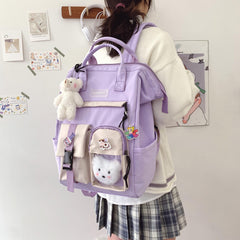 Girls Lightweight Backpack Students Casual Daypack Large Capacity School Bags