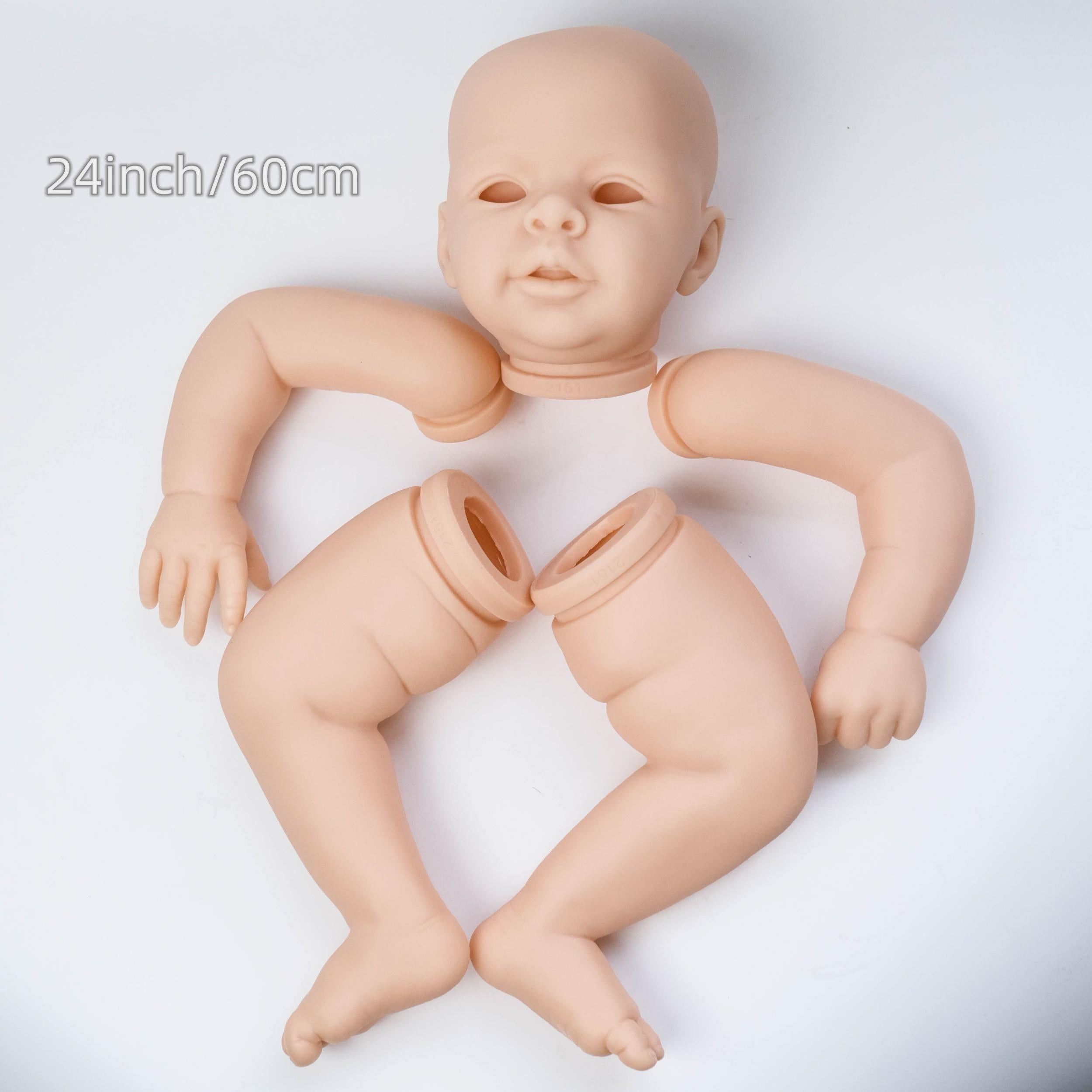 24 Inch Toddler Baby Doll Kits Reborn Doll Soft Unfinished Doll Parts