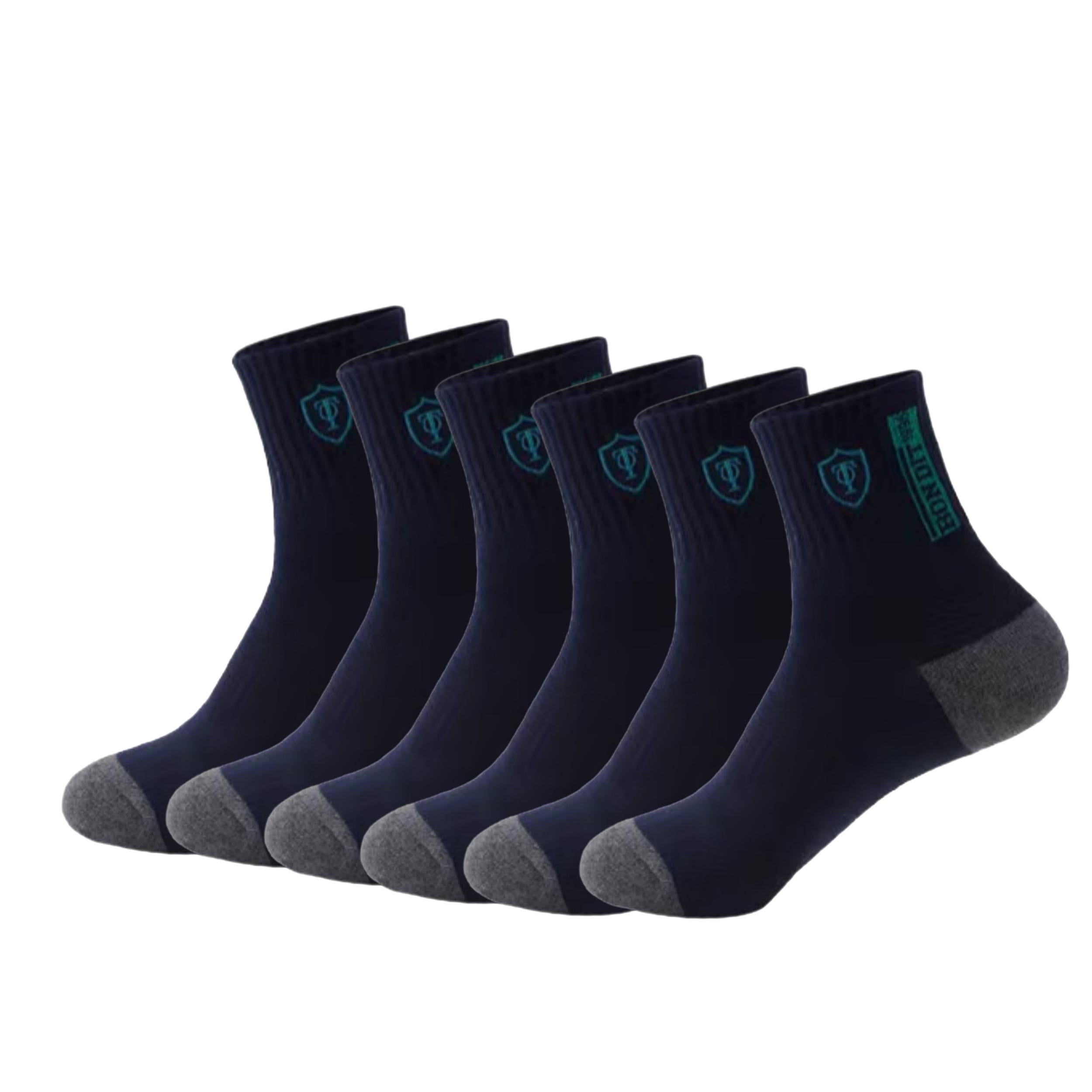Men's Cotton Crew Socks 6 Pairs Assorted Varieties