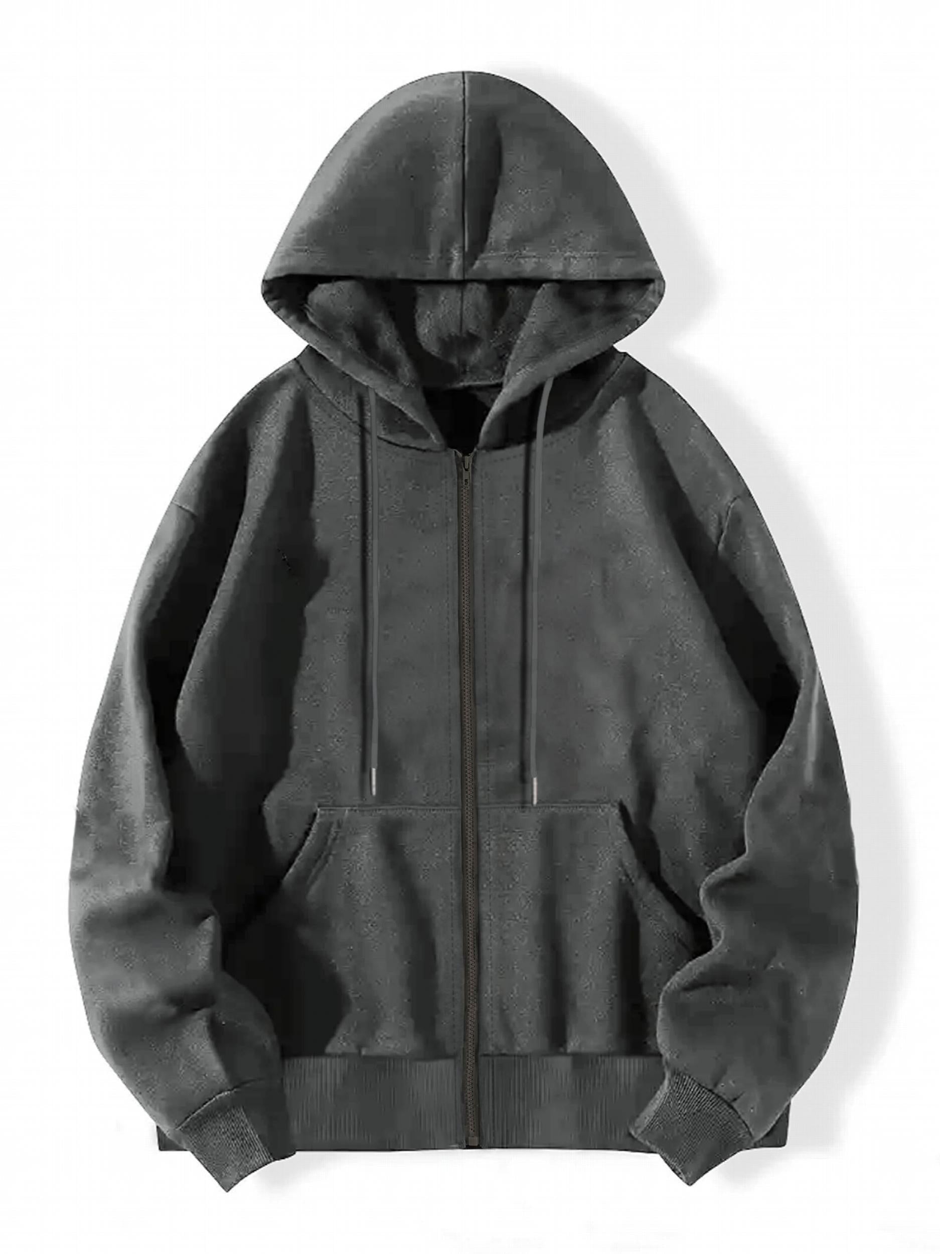 Graphic Print Zip Up Hoodie Long Sleeve Drawstring Hoodies