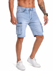 Men's Distressed Denim Shorts Street Style Casual Summer Wear
