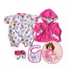 Doll Clothing Set for 50-88 cm Dolls, 4-Piece Reborn Baby Doll Outfit