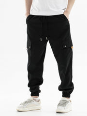 Solid Cargo Pants Men's Trousers Loose Casual Outdoor Work Pants