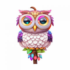 2pc Owl Iron on Heat Transfer Sticker for DIY Clothing T Shirt Mask Backpack