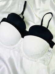 3pcs Lace Push Up Bras Comfy & Breathable Women's Lingerie