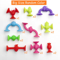 Fruit Suction Cup Fidget Pop Toys Soft Building Blocks Set