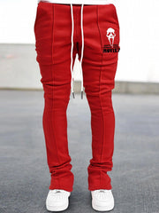 Men's Casual Sweatpants V Butterfly Graphic Pocket Elastic Waist Drawstring Flar