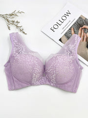Wireless Lace Push Up Bra - Comfortable & Breathable