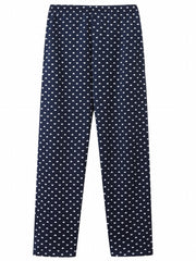 Heart Print Sleep Bottoms Cozy Sleep Pants With Pocket Women's Sleepwear