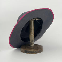 Men's Wide Brim Fedora Tweed Jazz Hat With Feather