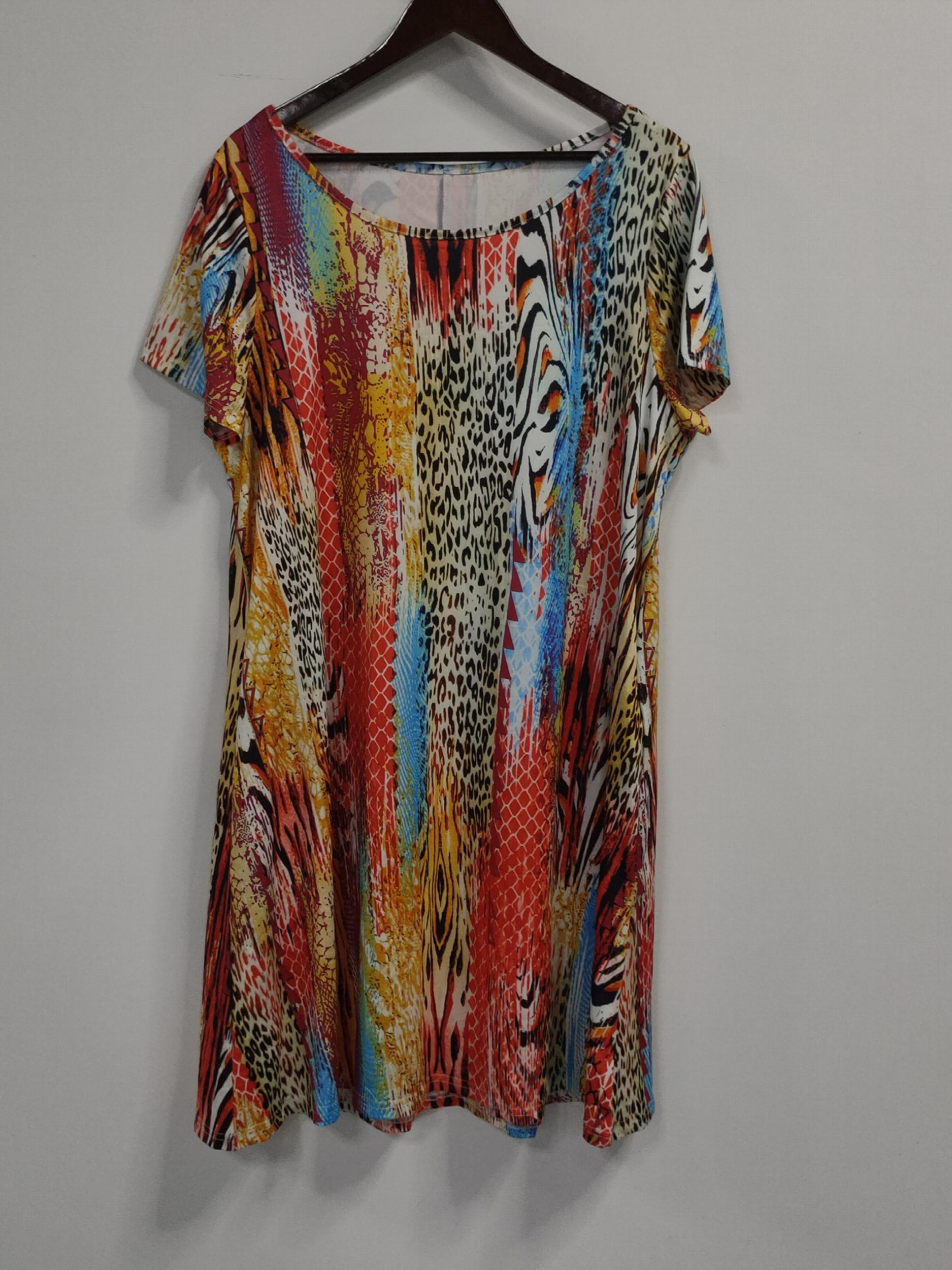 Leopard Print Boho Dress with Pockets