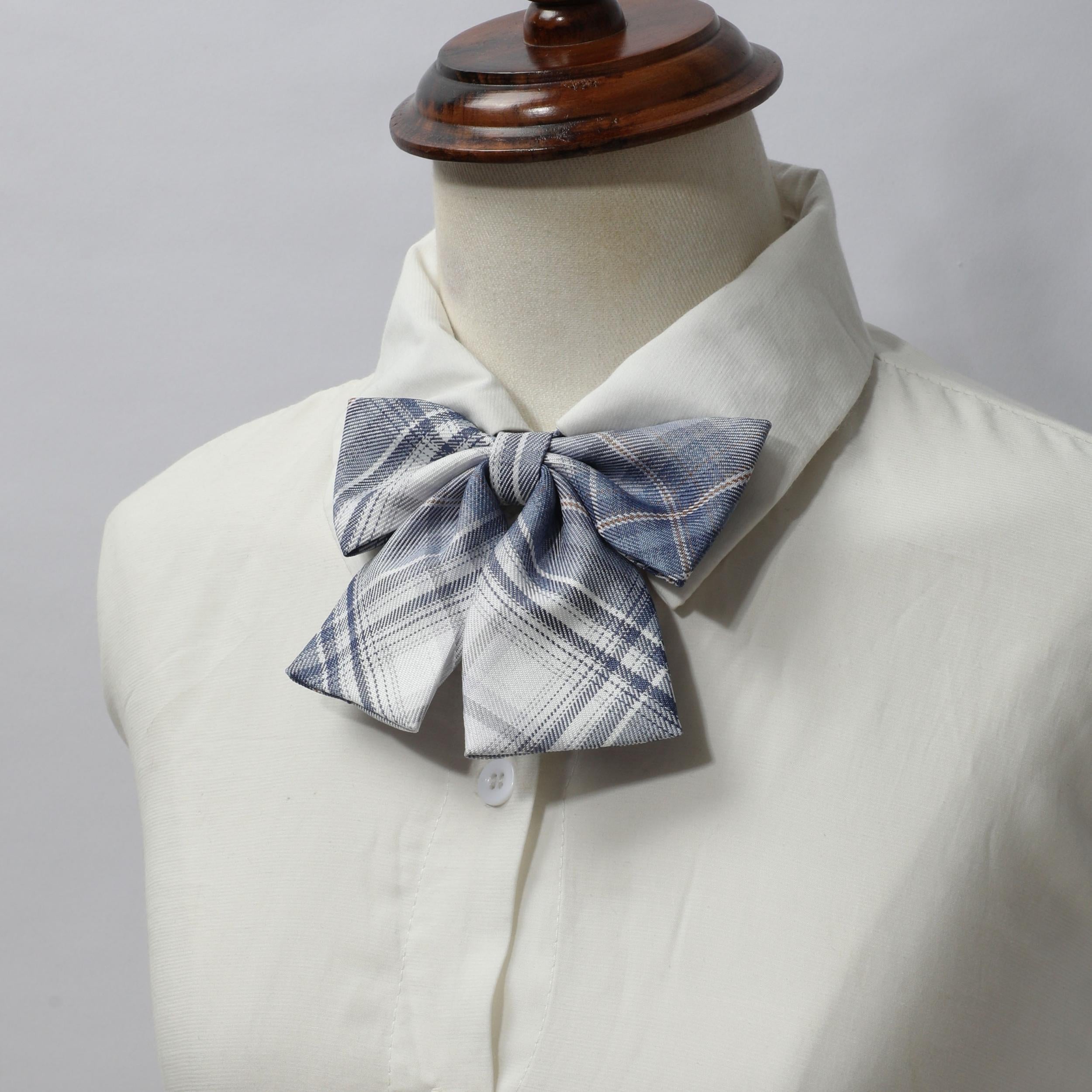 2pcs Striped Bow Tie Classic Neck Tie Casual Pre tied Neckties for Women Men