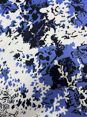 Allover Print Short Sleeve Round Neck Dress