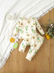 Baby Boys Girls Cartoon Graphic Pajama Set