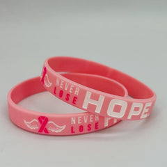 5pcs Hope and Courage Silicone Bracelet Wristband for Inspiration