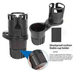 Car Cup Holder Expander 2-in-1 Rotating Bracket for 20oz Bottles & Cups