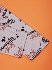 Letter Print Pajama Set Short Sleeve Crew Neck Top & Lounge Pants