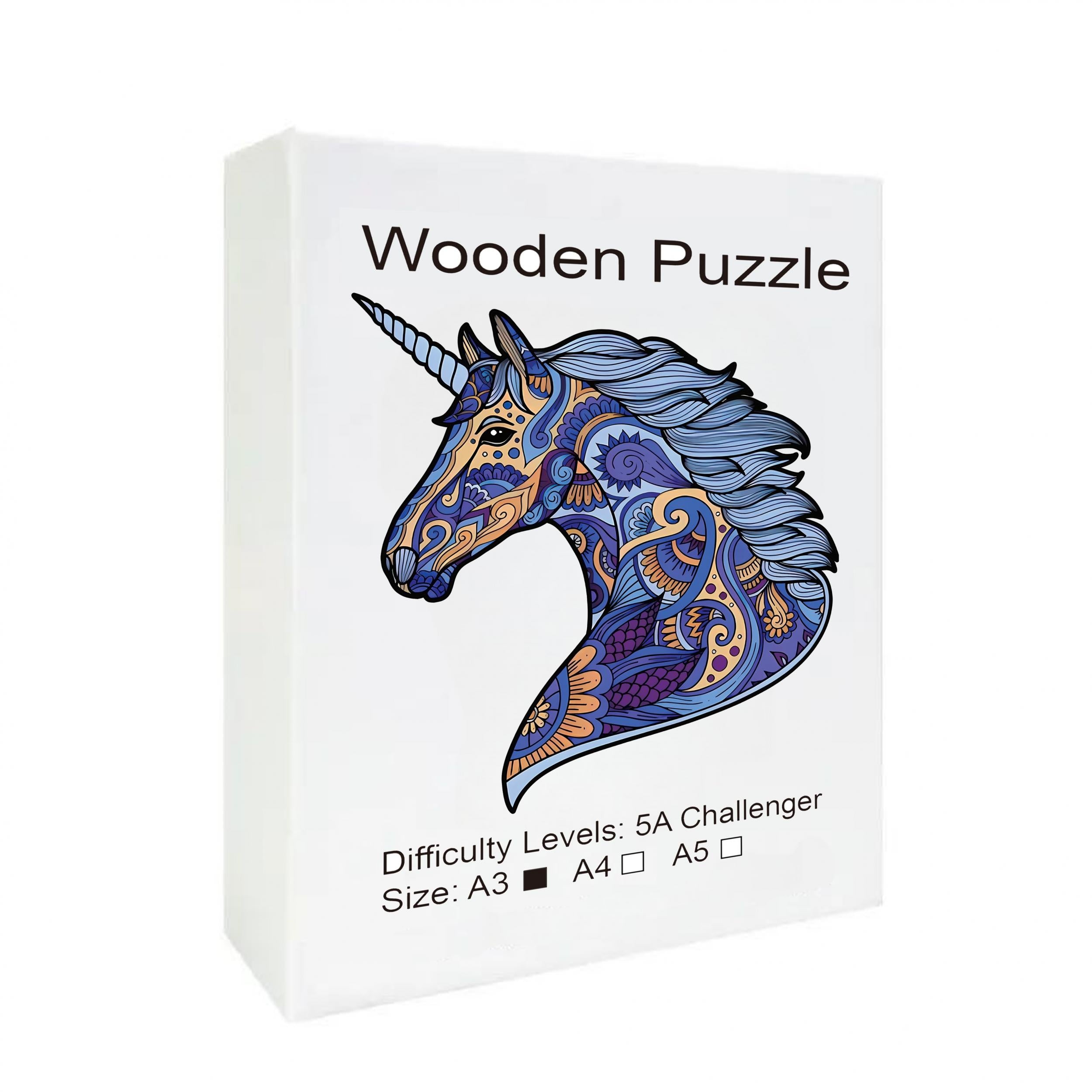 Colorful Horse Wooden Puzzle for Kids and Adults