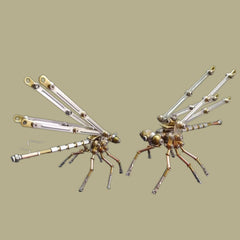 3D Steampunk Metal Dragonfly Puzzle DIY Assembly Table Decoration