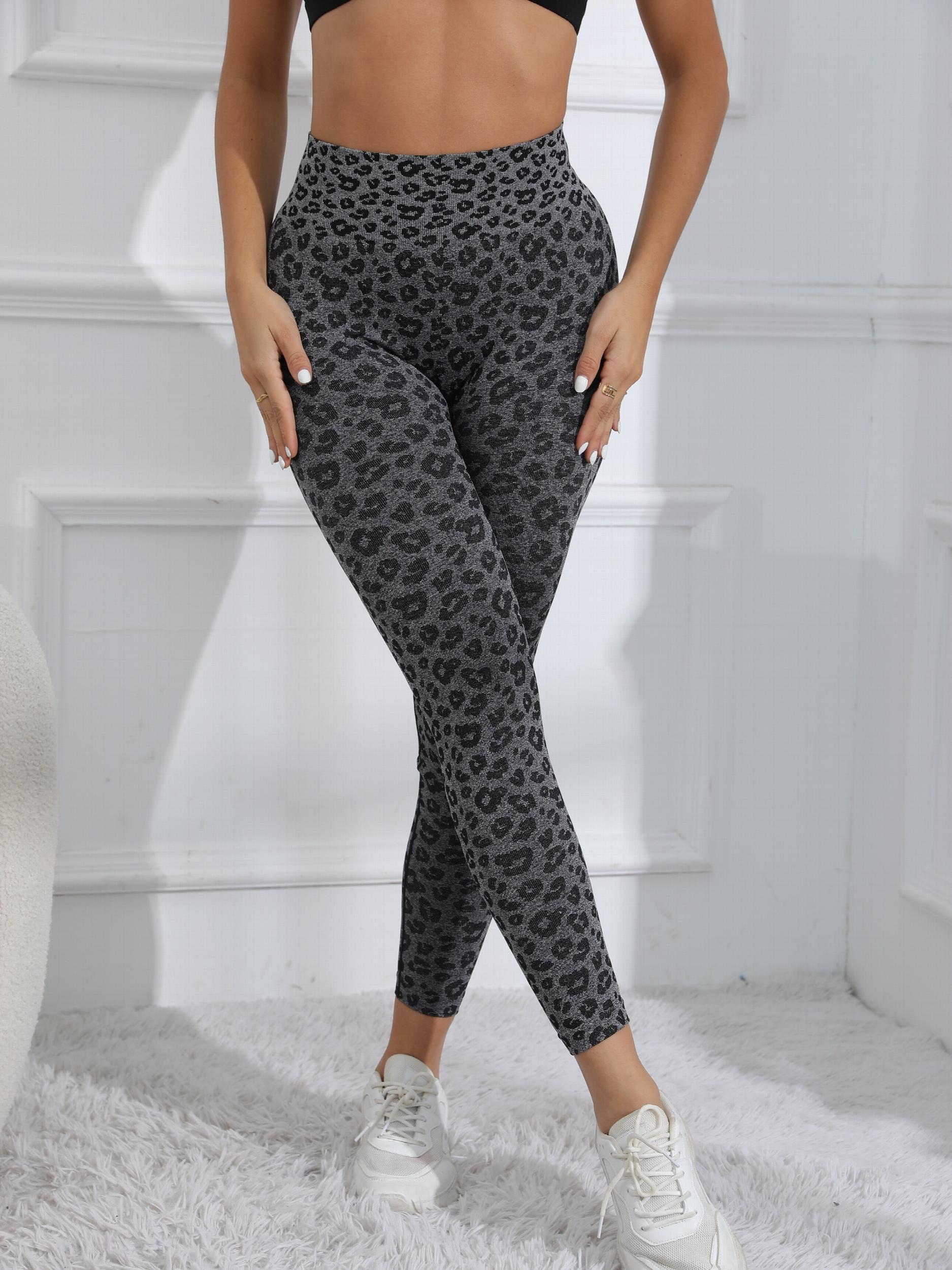 Leopard Print Yoga Tight Pants High Waist Leggings