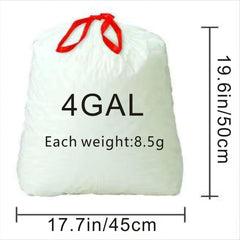 4-7 Gallon Garbage Bags 80-300pcs Drawstring Kitchen Trash Bags Heavy Duty