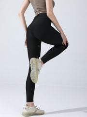 Mesh Contrast Yoga Leggings Workout Running Tight Pants Women