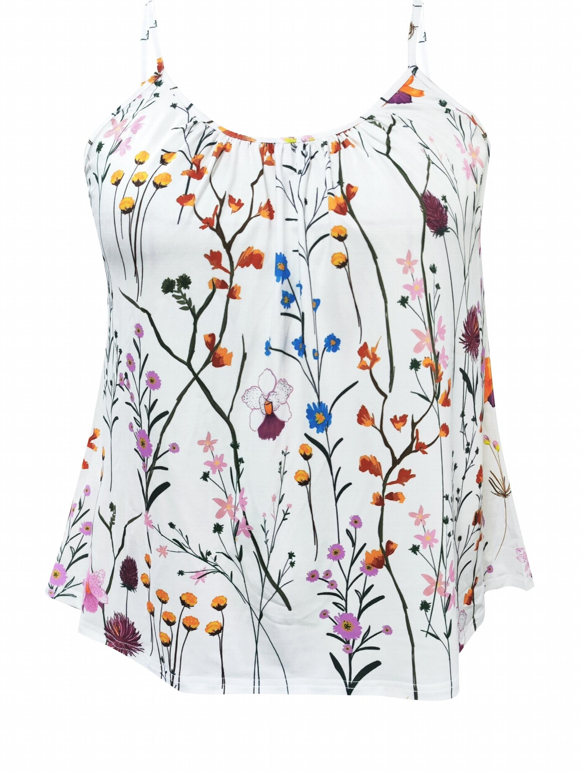Floral Print Plus Size Cami Top