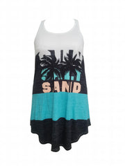 Casual Loungewear Dress Colorblock Tank Nightdress