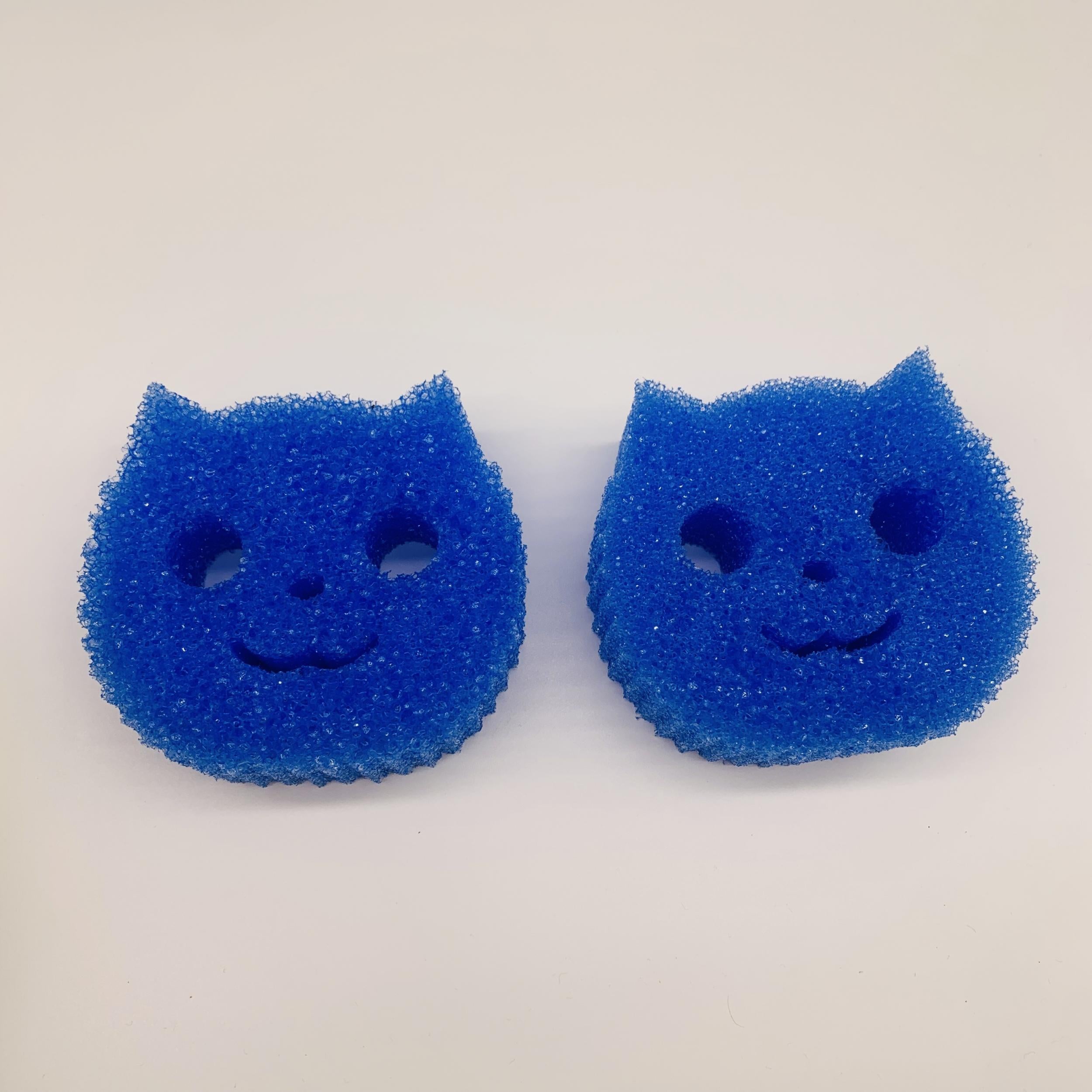 3pcs Cartoon Kitchen Cleaning Sponge And Scrubber, Anti-odor Dishwashing Sponge