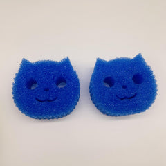 3pcs Cartoon Kitchen Cleaning Sponge And Scrubber, Anti-odor Dishwashing Sponge