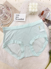 6pcs Girl's Triangle Panties Floral Print Elastic Waist Underwear