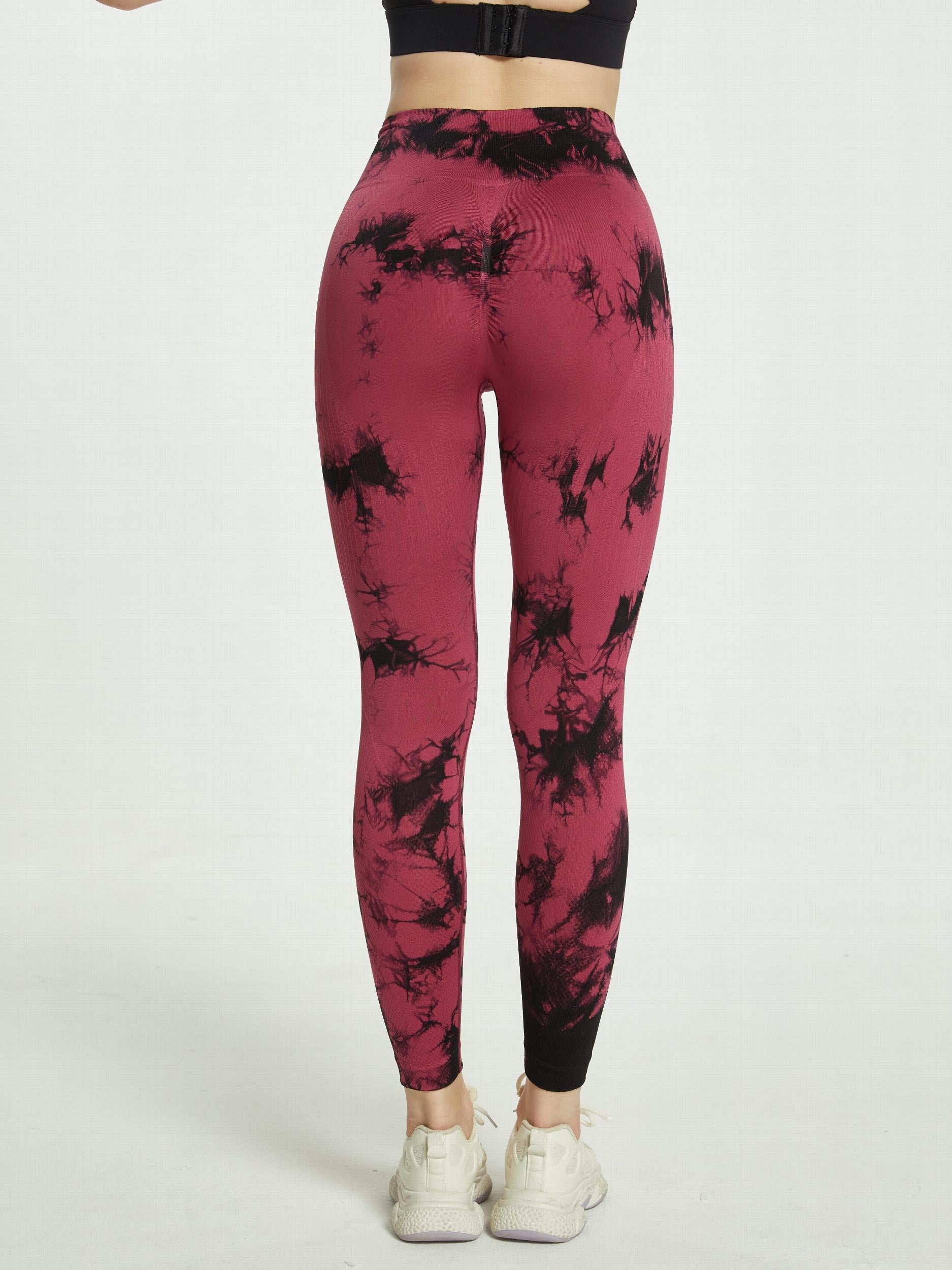 Tie Dye High Stretch Sports Leggings High Waist Yoga Running Tight Pants