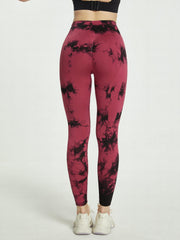 Tie Dye High Stretch Sports Leggings High Waist Yoga Running Tight Pants