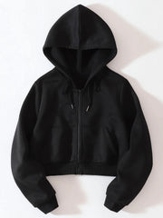 Winter Plus Fleece Coat Women's Hooded Sweatshirt
