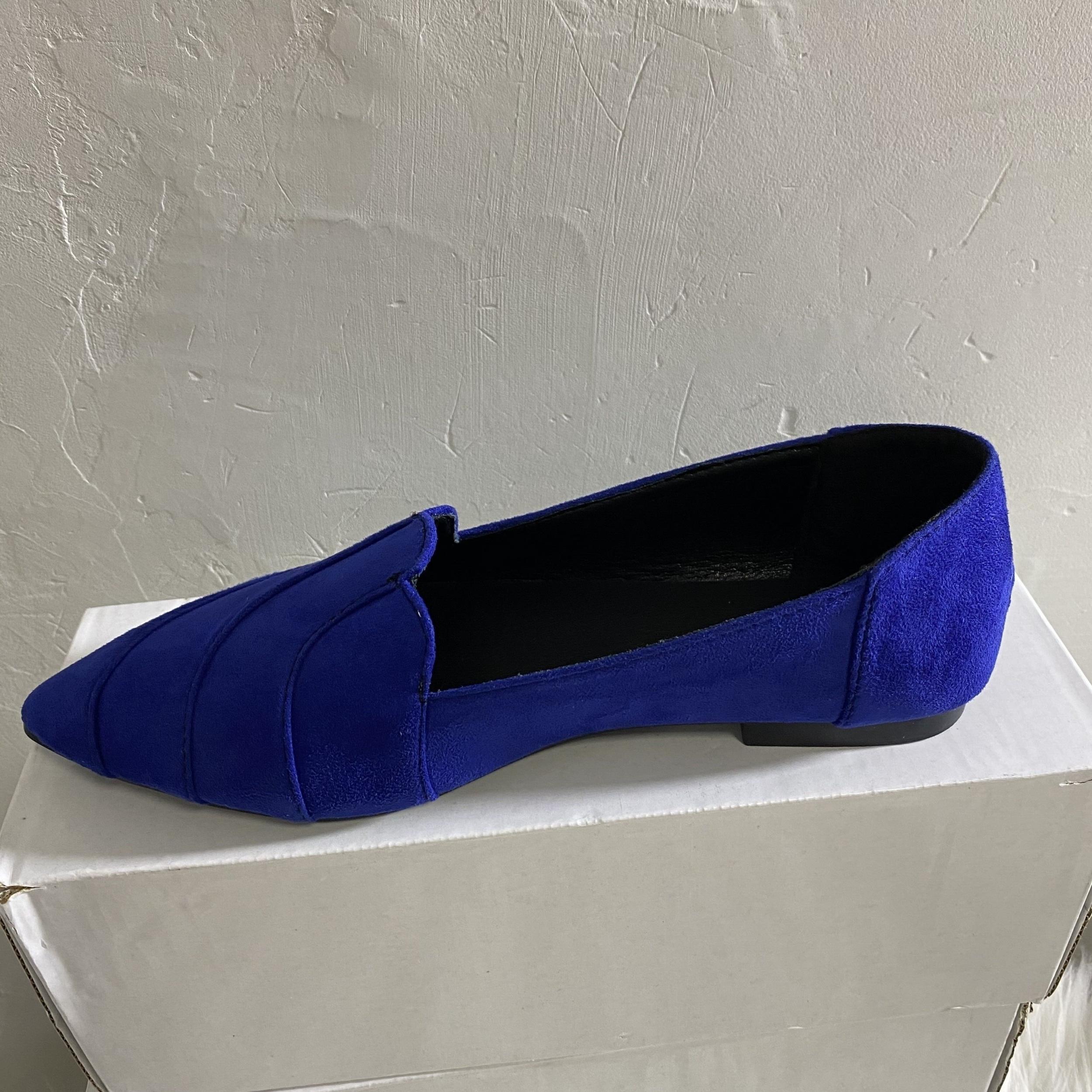 Women's Pointed Toe Flat Loafers Slip On Soft Sole Flat Shoes