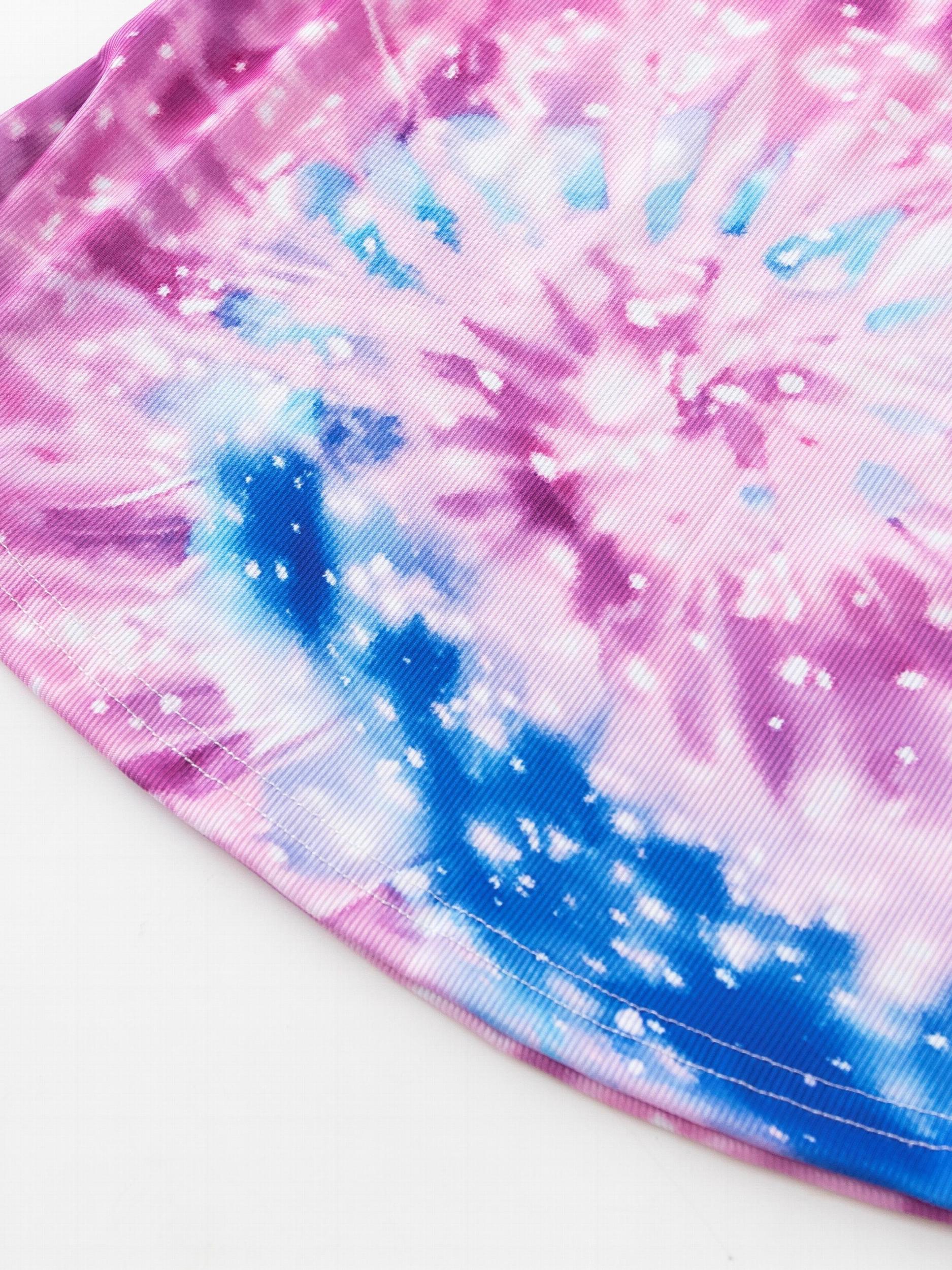 Tie Dye Notched Neck Tank Top Sleeveless Casual Summer Women's Clothing