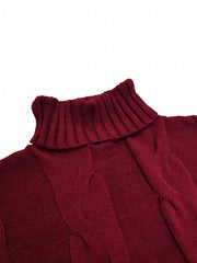 Women's Cable Knit Turtleneck Sweater