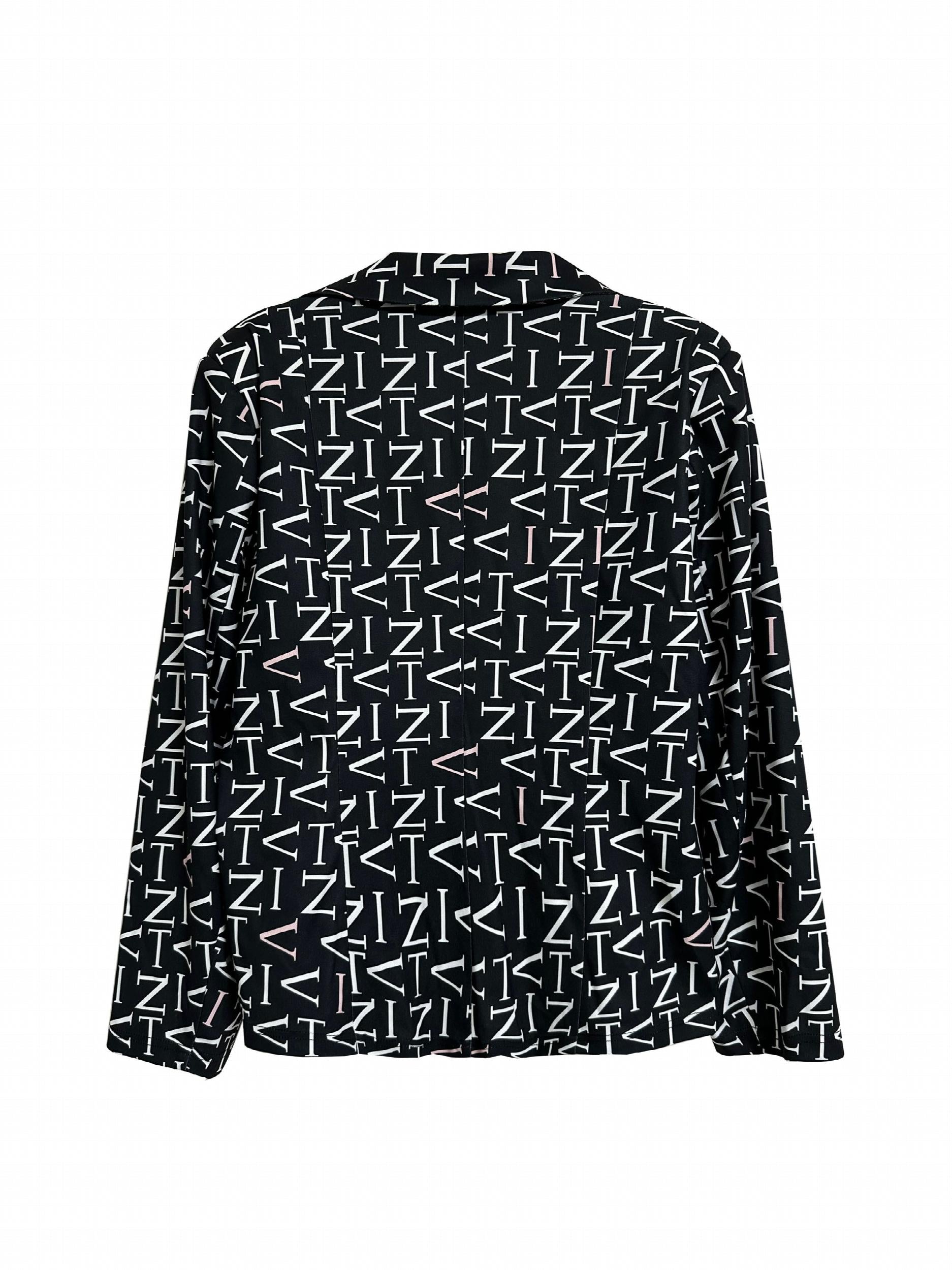 Letter Print Suit Coat & Pants Set