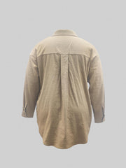 Solid Button Up Long Sleeve Blouse