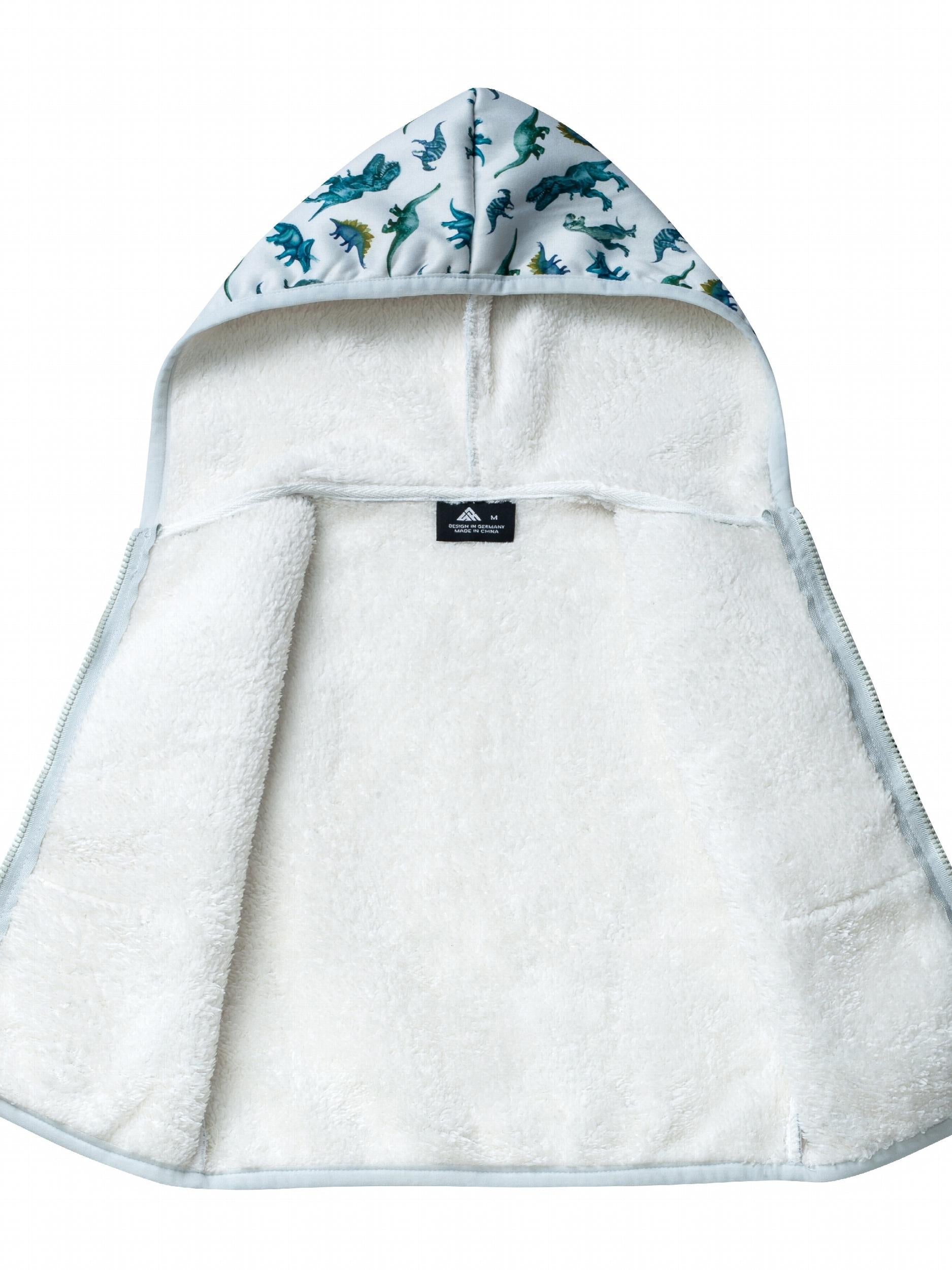 Boys Velvet Sweatshirt Coat Zip Up Hooded Warm Jacket