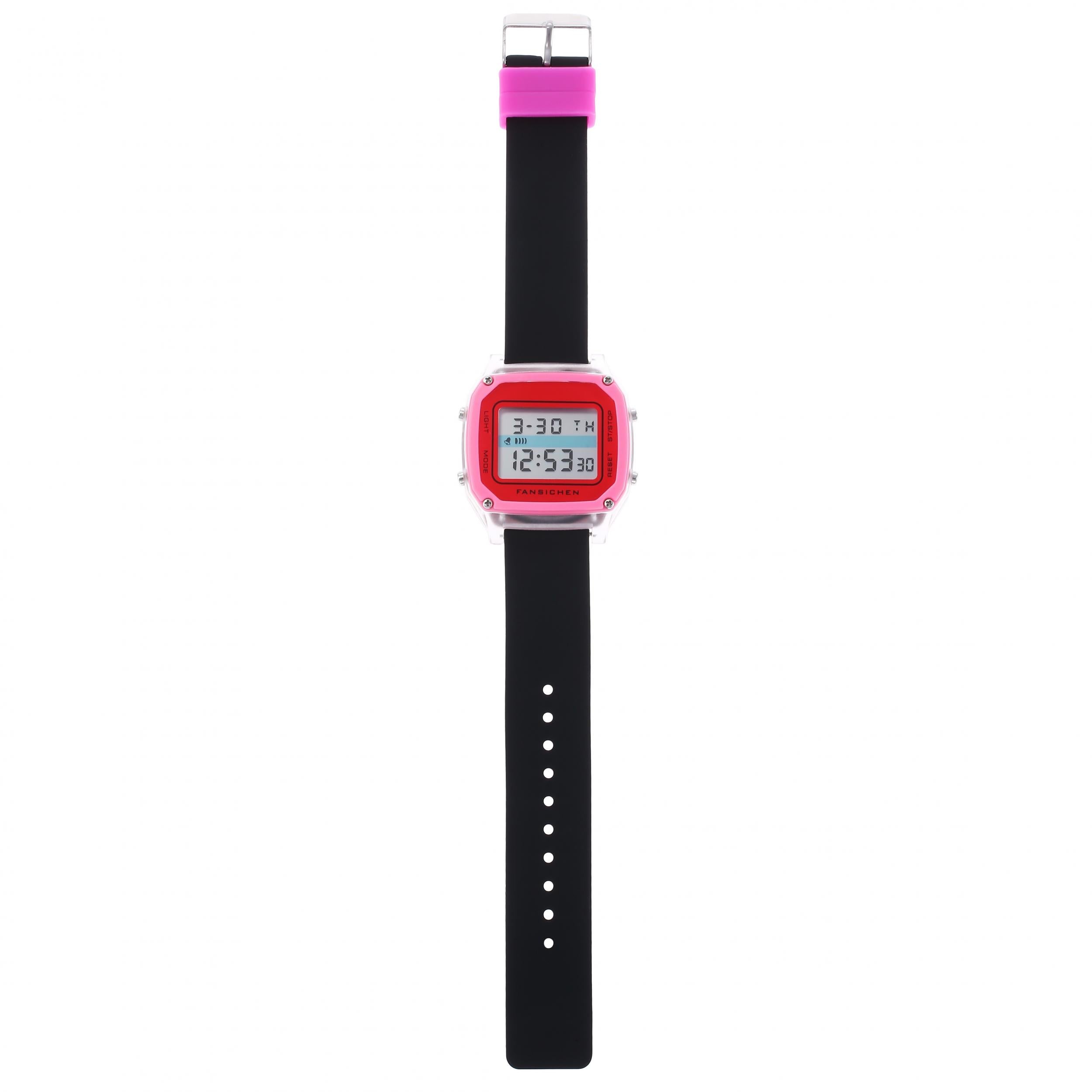 3021 Digital Watch Silicone Strap LED Display Time Date